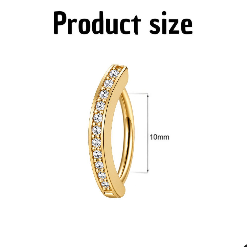 Crystal Clicker Navel Piercing • Titanium