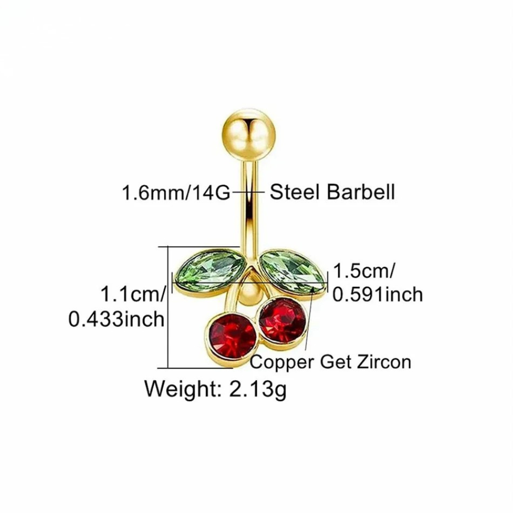 Cherry Navel Piercing • Titanium