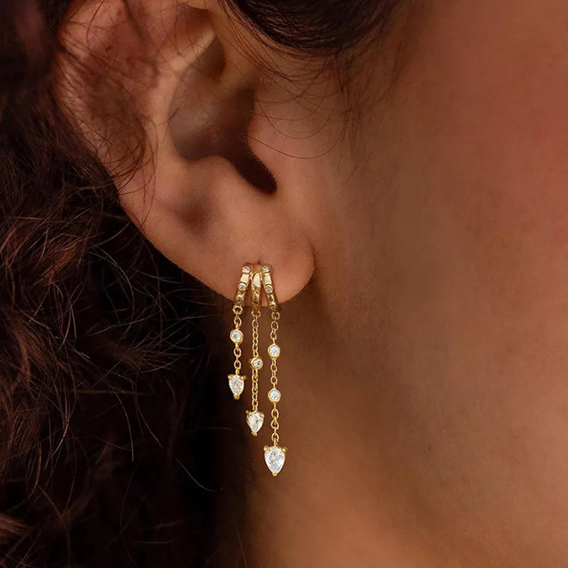 Rain of Sparkle Ohrringe • 14K vergoldet