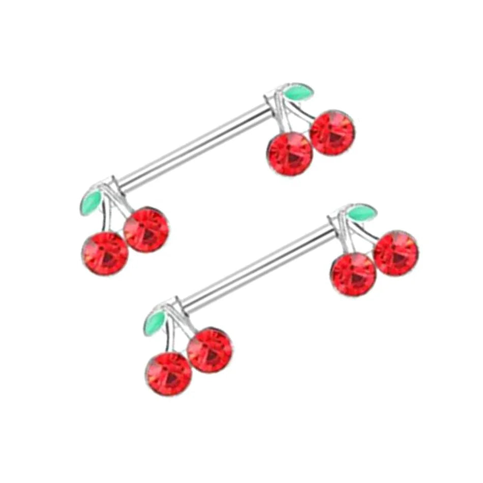 Cherry Nipple Piercing • Titanium • 2 PCS