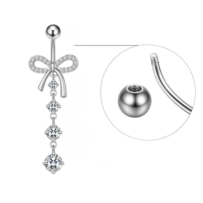 Bow Titanium Belly Button Piercing