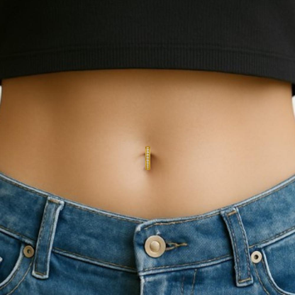 Crystal Clicker Navel Piercing • Titanium