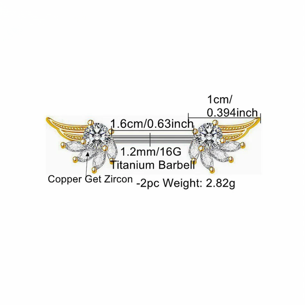 Angel Nipple Piercing • Titanium • 2 PCS