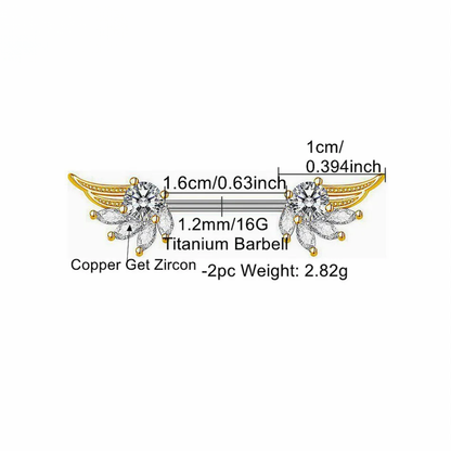 Angel Nipple Piercing • Titanium • 2 PCS