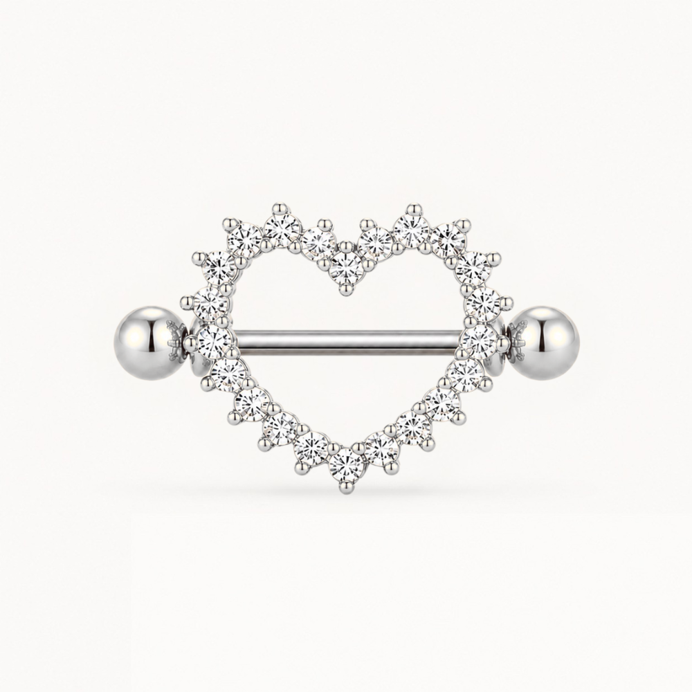 Heart Nipple Piercing • Titanium • 2 PCS
