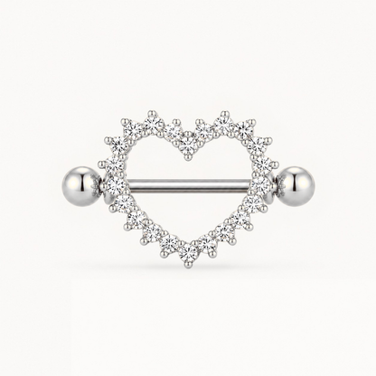 Heart Nipple Piercing • Titanium • 2 PCS