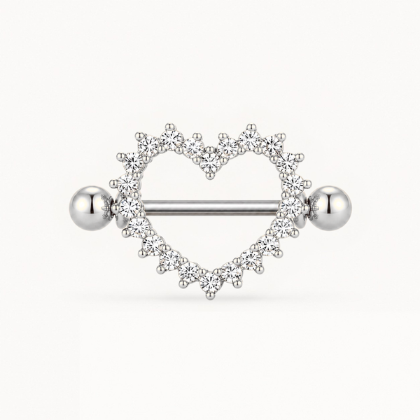 Heart Nipple Piercing • Titanium • 2 PCS
