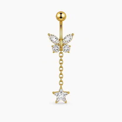 Butterfly Chain Navel Piercing • Titanium