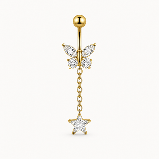 Butterfly Chain Navel Piercing • Titanium