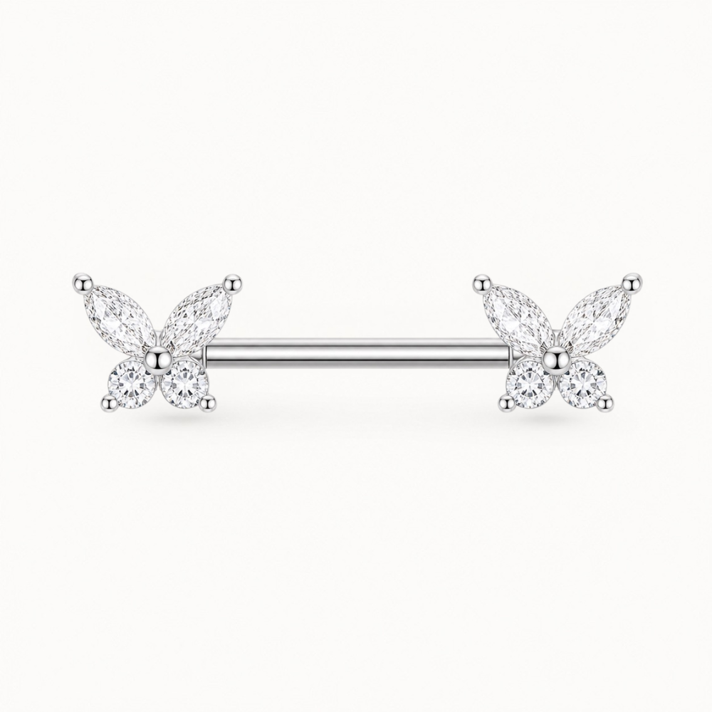 Butterfly Nipple Piercing • Titanium • 2 PCS