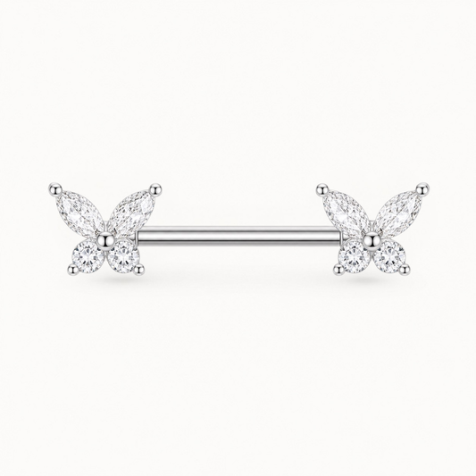 Butterfly Nipple Piercing • Titanium • 2 PCS