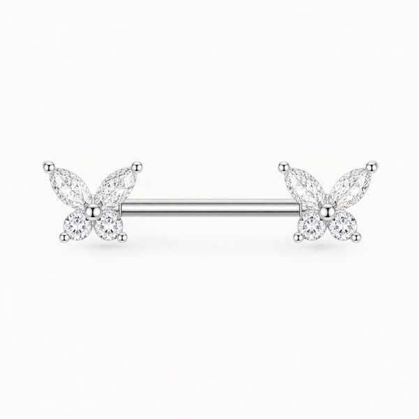 Butterfly Nipple Piercing • Titanium • 2 PCS
