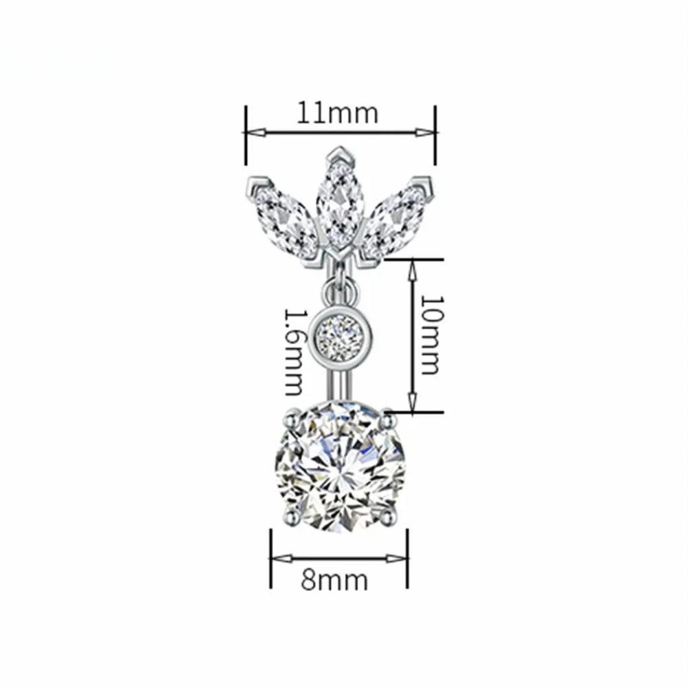 Floating reverse Titanium Belly Button Piercing