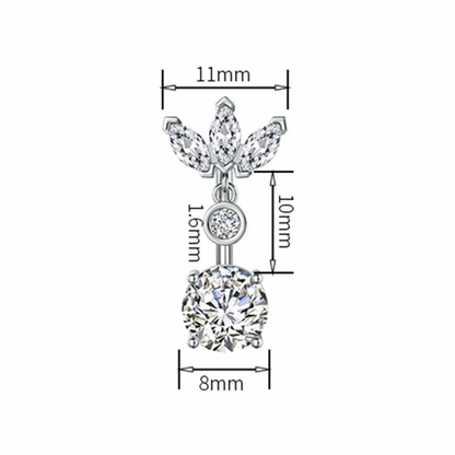 Floating reverse Titanium Belly Button Piercing