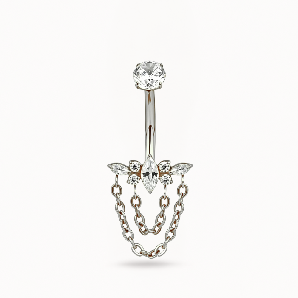 Titanium Navel Piercing • Chain Design