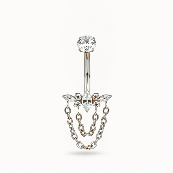 Titanium Navel Piercing • Chain Design