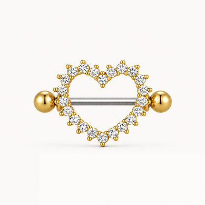 Heart Nipple Piercing • Titanium • 2 PCS