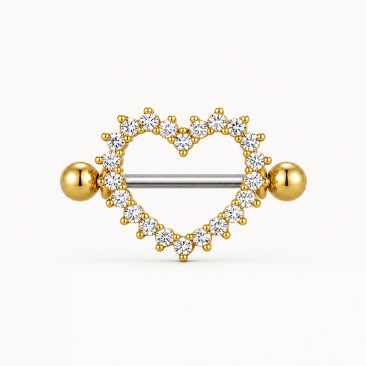 Heart Nipple Piercing • Titanium • 2 PCS