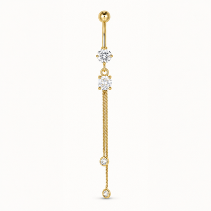 Titanium Belly Button Piercing with Dangle Chain