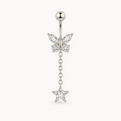 Butterfly Chain Navel Piercing • Titanium