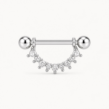 Rhinestone Nipple Piercing • Titanium • 2 PCS