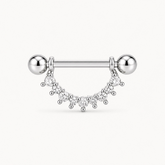 Rhinestone Nipple Piercing • Titanium • 2 PCS