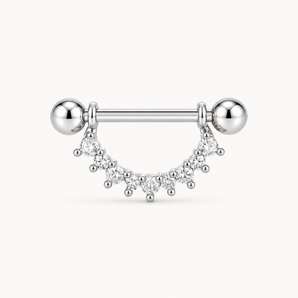 Rhinestone Nipple Piercing • Titanium • 2 PCS