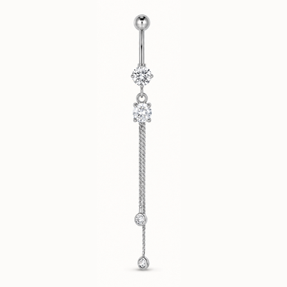 Titanium Belly Button Piercing with Dangle Chain