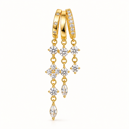 Golden Cascade Earring – 14K Gold-Plated Stainless Steel