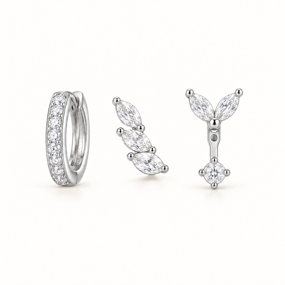 Marquise Elegance Ear Stack – Titanium