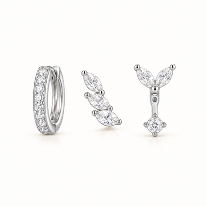 Marquise Elegance Ear Stack – Titanium
