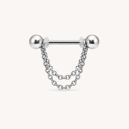 Chain Nipple Piercing • Titanium • 2 PCS
