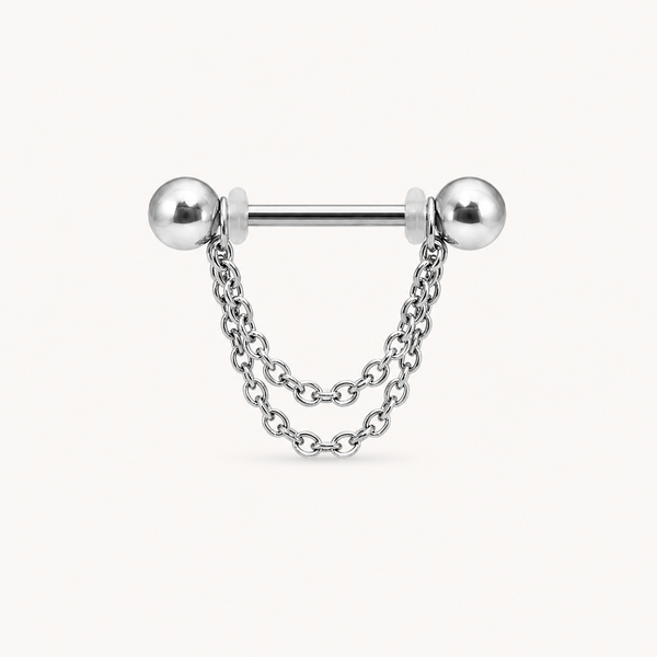 Chain Nipple Piercing • Titanium • 2 PCS