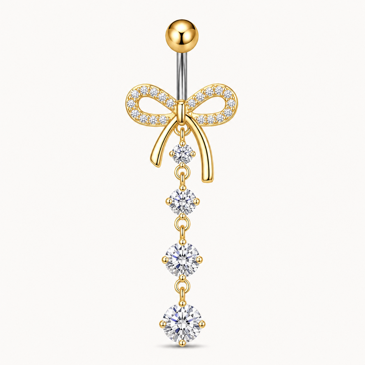 Bow Titanium Belly Button Piercing