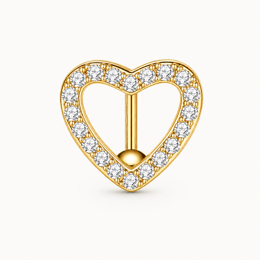 Inverted Heart Navel Piercing • Titanium