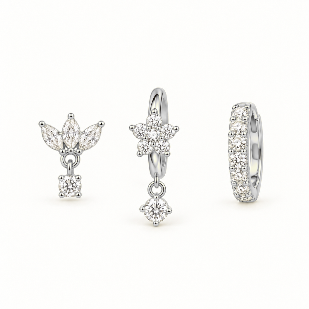 Signature Sparkle Ear Stack – Titanium