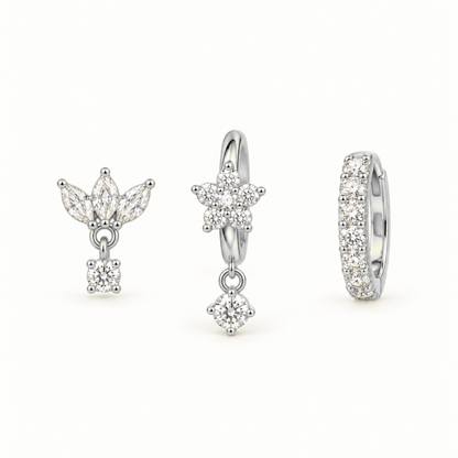 Signature Sparkle Ear Stack – Titanium