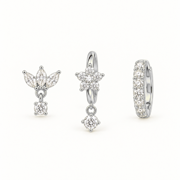Signature Sparkle Ear Stack – Titanium