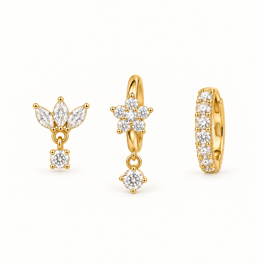 Signature Sparkle Ear Stack – Titanium