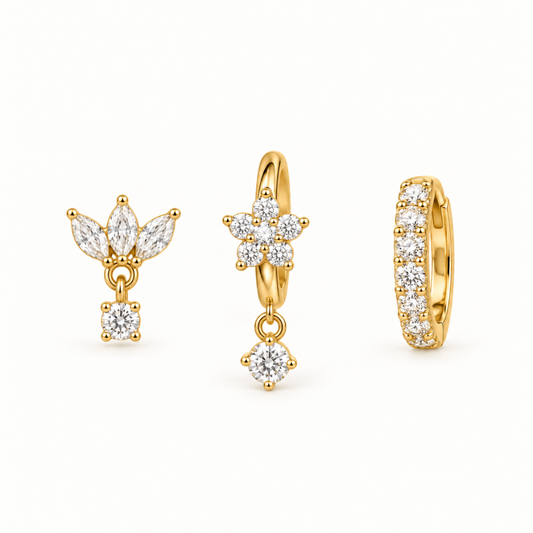 Signature Sparkle Ear Stack – Titanium