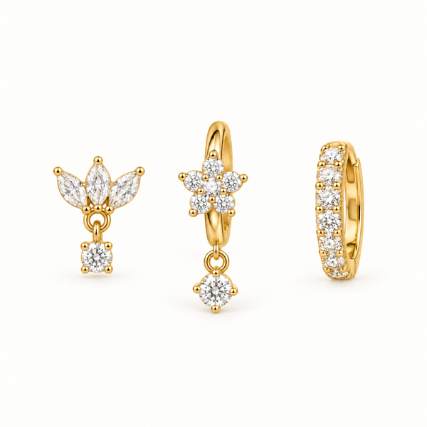 Signature Sparkle Ear Stack – Titanium