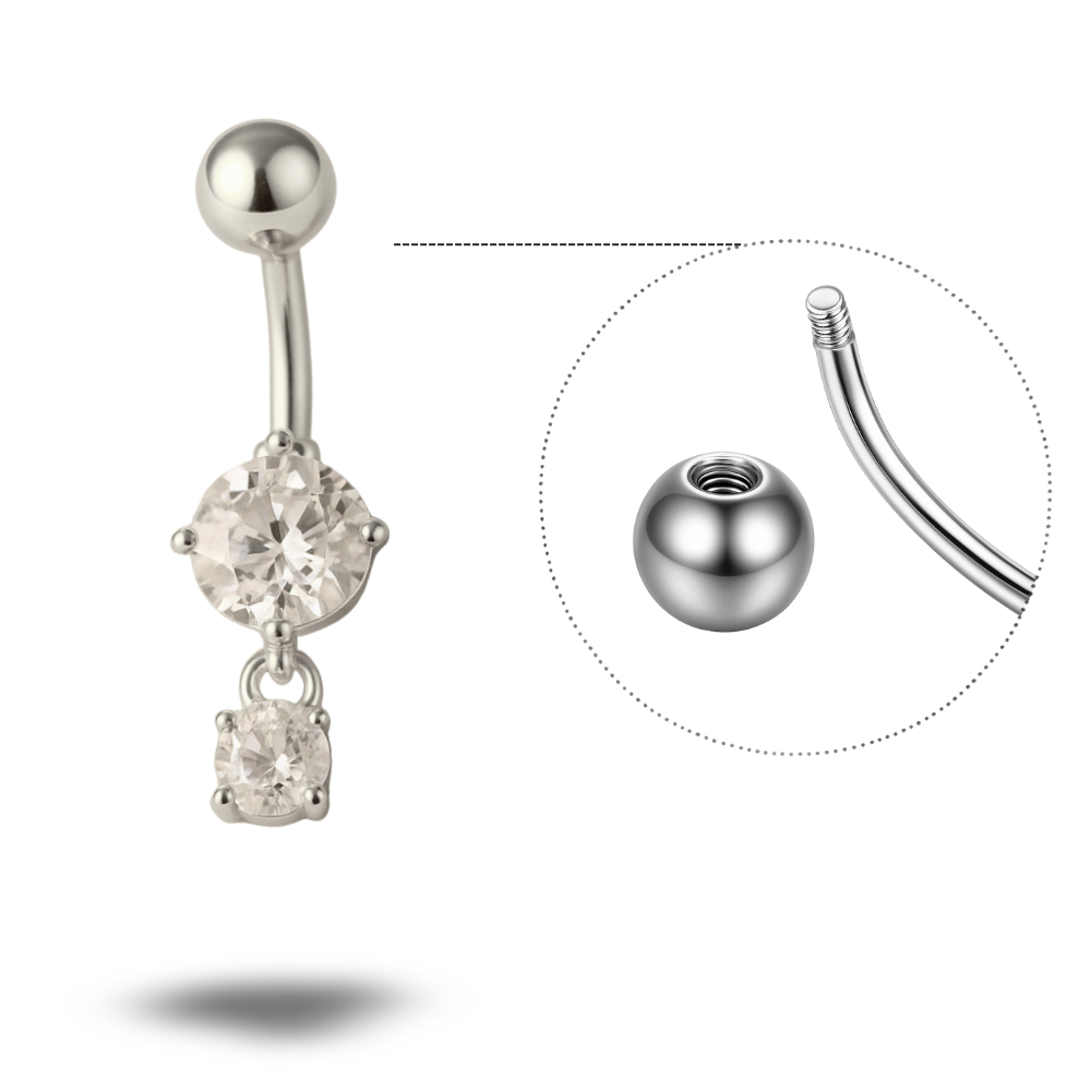 Dangling Titanium Belly Button Piercing