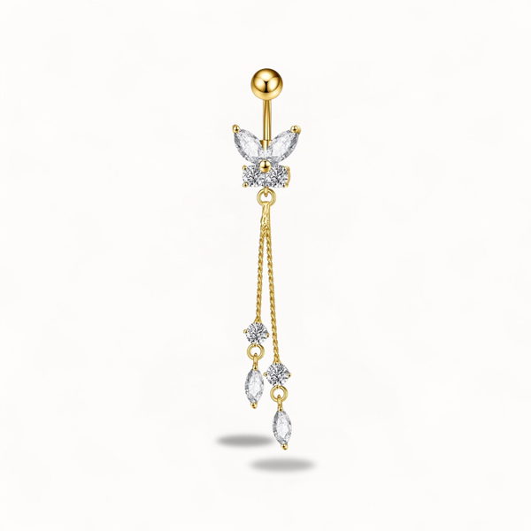 Butterfly Belly Button Jewelry  Dangle Chain