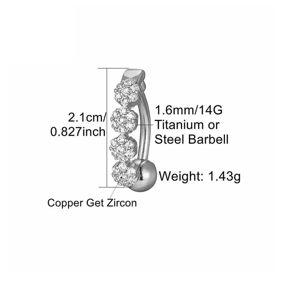 Inverted Bar Navel Piercing • Titanium