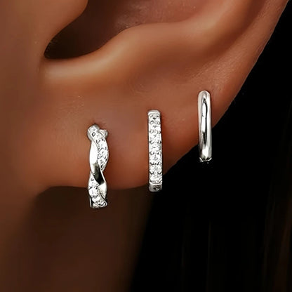 Essential Hoop Earring Set – Titanium