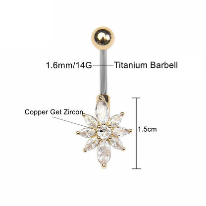 Star Titanium Belly Button Piercing