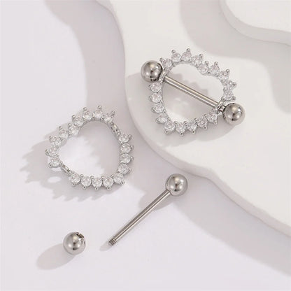 Heart Nipple Piercing • Titanium • 2 PCS
