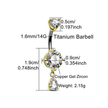 Elegant Titanium Belly Button Piercing