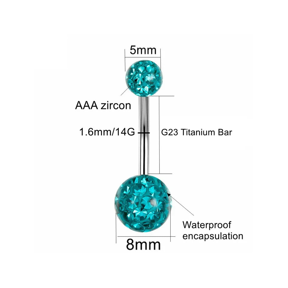 Sparkling Navel Piercing • Titanium