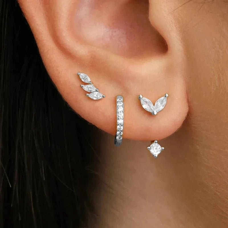 Marquise Elegance Ear Stack – Titanium